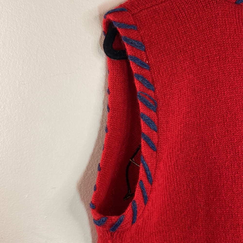 Vintage 1993 Susan Scottie Dog Shetland Wool Argyle Sweater Vest - Picture 9 of 10